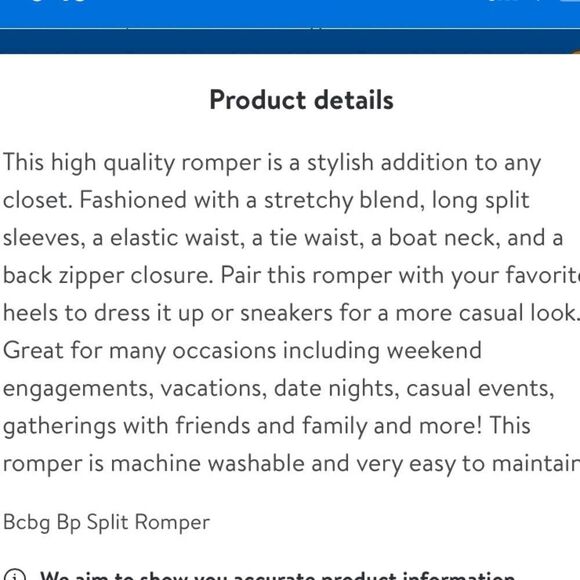 BCBG Romper Holiday Outfit Sz XXL - Picture 6 of 7